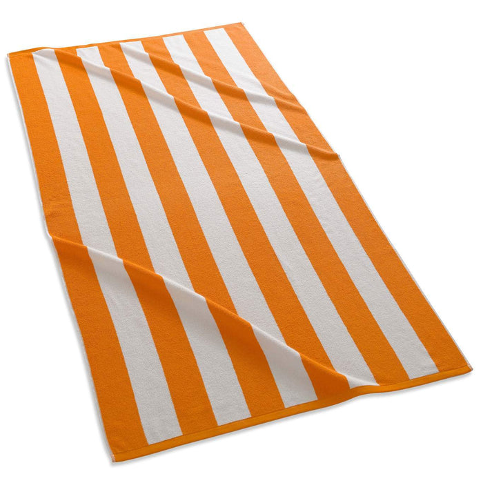 Cabana Stripe Terry Beach Towel Beach Towels Kassatex Orange