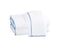 Cairo Hand Towel With Piped Trim Bath Towels Matouk White with Azure Trim 
