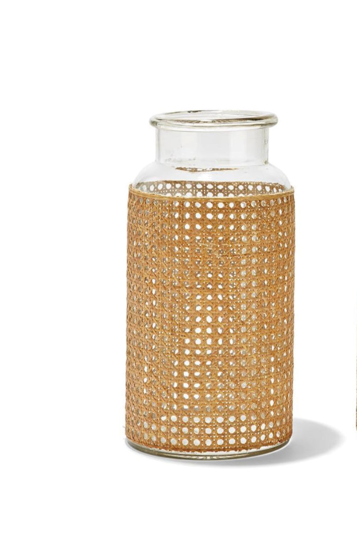 Cane Webbing Jars Home Decor Two's Company Large 