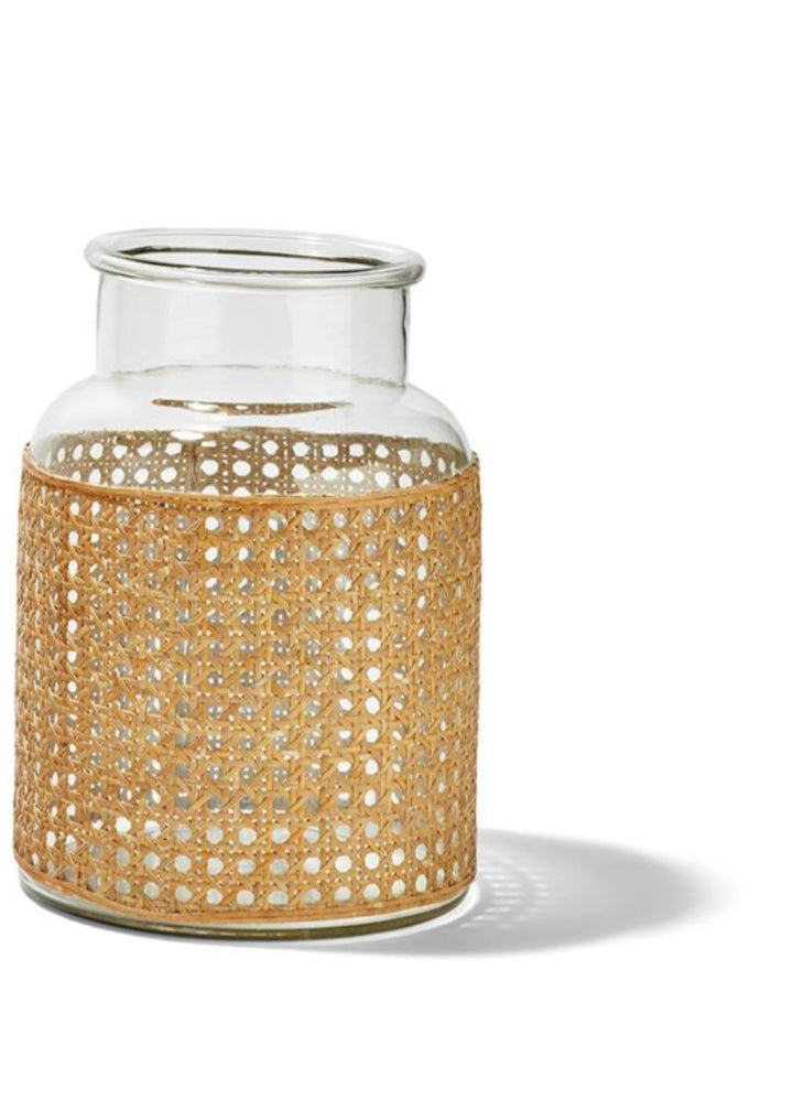 Cane Webbing Jars Home Decor Two's Company Medium 