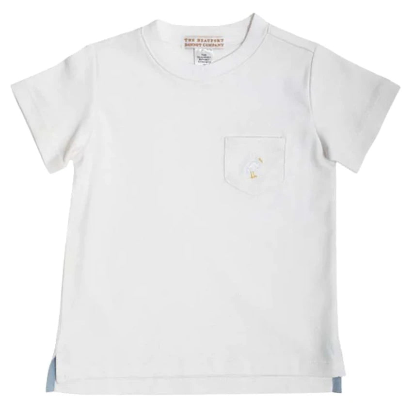Carter Crewneck - Worth Avenue White With Multicolor Stork Shirt Beaufort Bonnet 