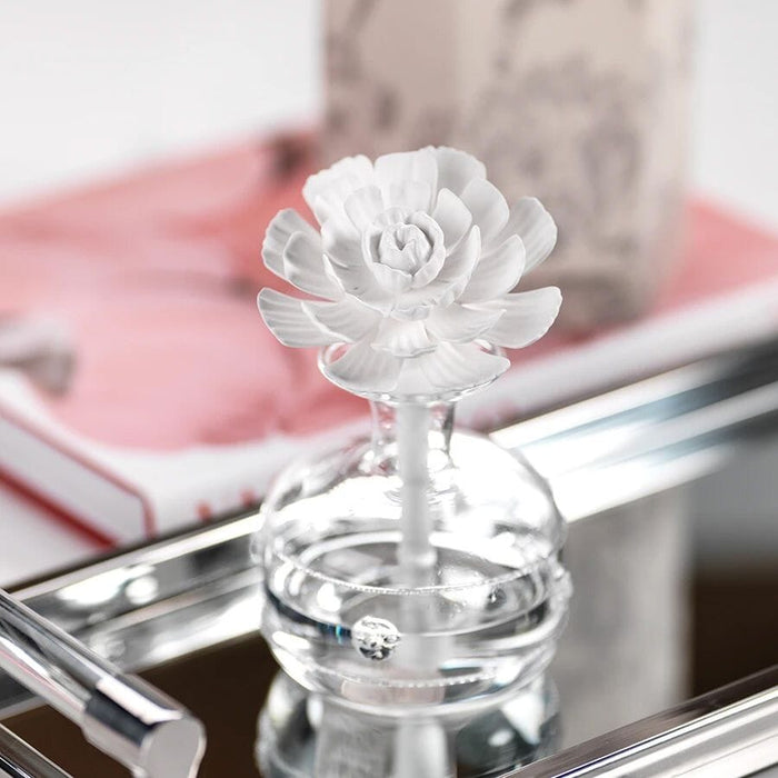 Casablanca Porcelain Diffuser - White Rose Home Decor Zodax 