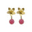 Cecile Pink Jade Drop Earrings Earrings M Donohue 