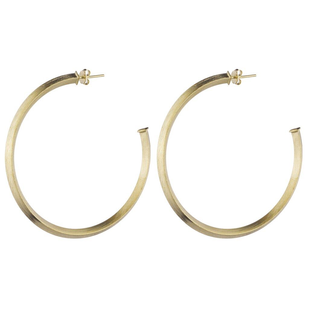 Celine Hoop Earrings - Pyramid Hoop Earrings Sheila Fajl 