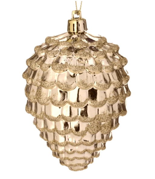Champagne Gold Pine Cone Ornament Ornament Regency International 