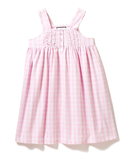 Charlotte Nightgown - Light Pink Gingham Night Gown Petite Plume 