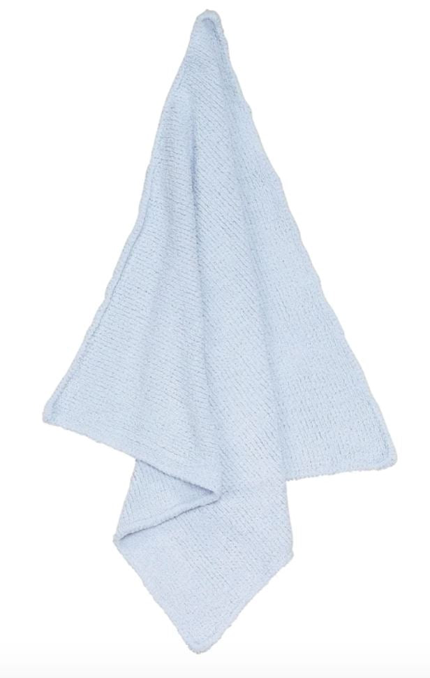 Chenille Solid Baby Blanket Baby Blanket Angel Dear Blue 