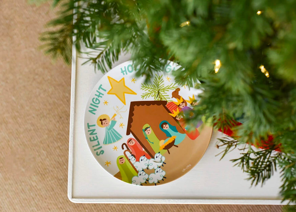 Christmas Nativity Melamine Dinner Plate Serving Pieces Coton Colors 