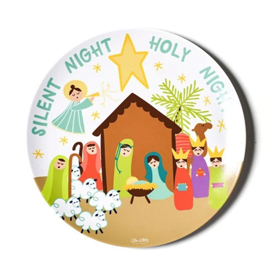 Christmas Nativity Melamine Dinner Plate Serving Pieces Coton Colors 