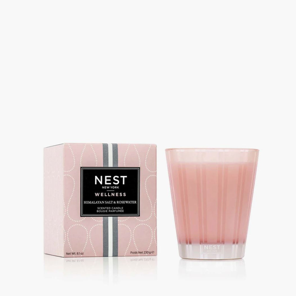 Classic Candle 8.1 oz - Himalayan Salt & Rosewater Candle Nest 