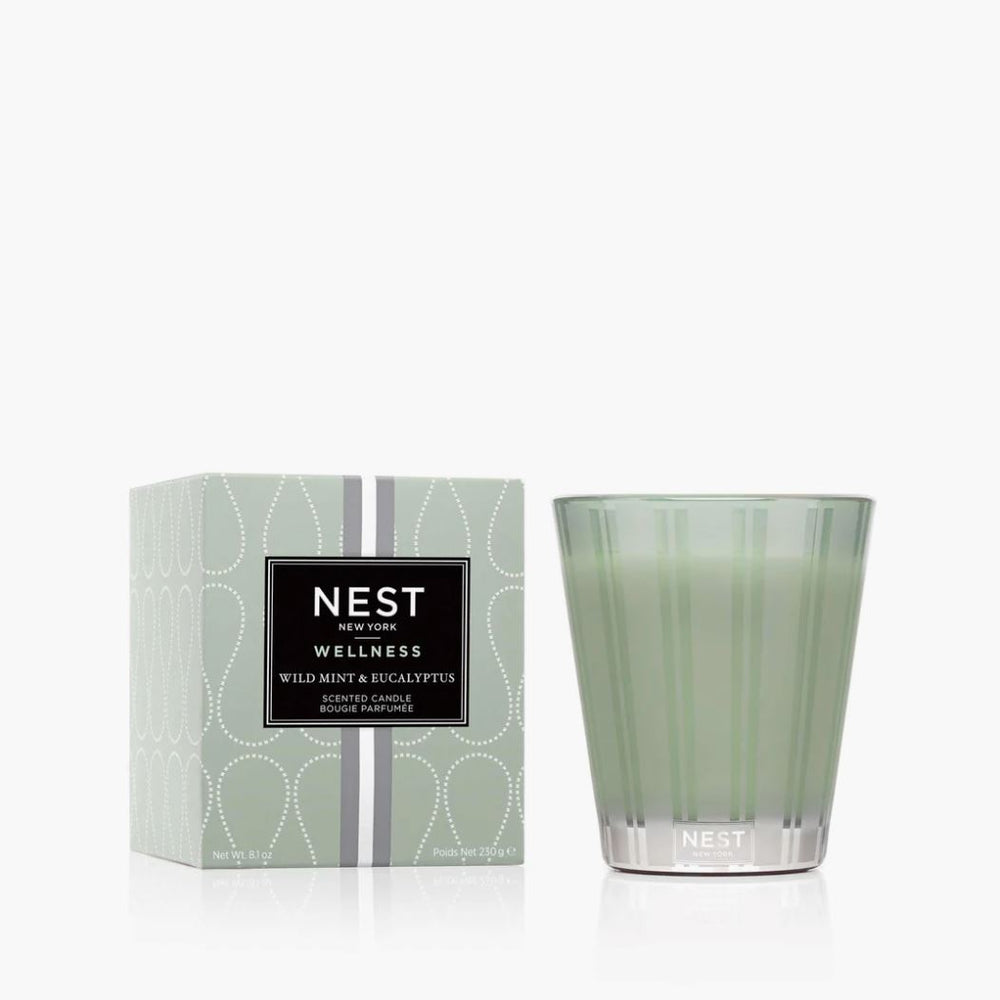 Classic Candle 8.1 oz - Wild Mint & Eucalyptus Candle Nest 