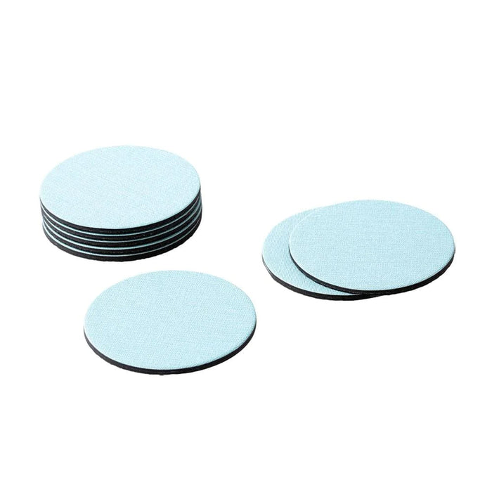 Classic Canvas Felt-Backed Coasters in Aqua - 8 Per Box Coasters Caspari 