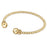 Classic Gold Beaded Cuff Bracelet - Gold Bracelets eNewton 3mm 