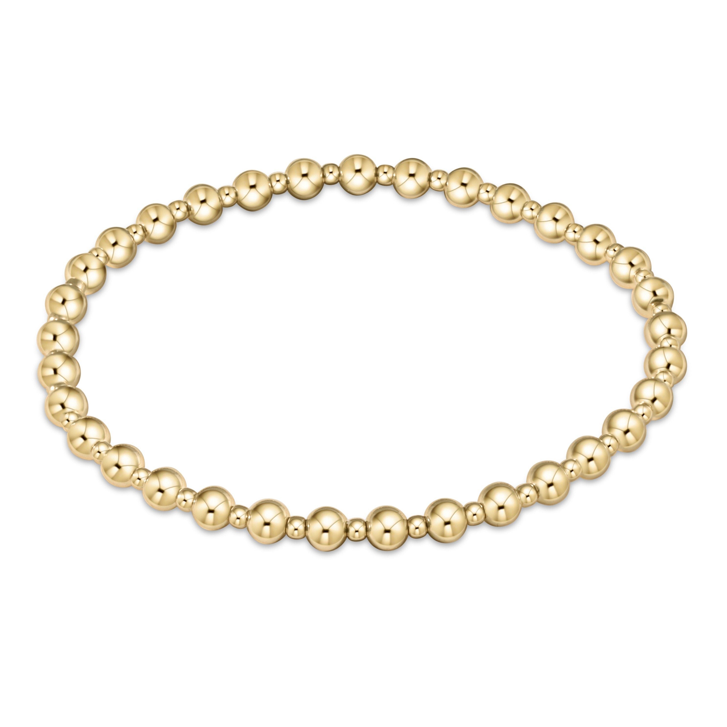 Classic Grateful Pattern Bead Bracelet - Gold – The Horseshoe Crab
