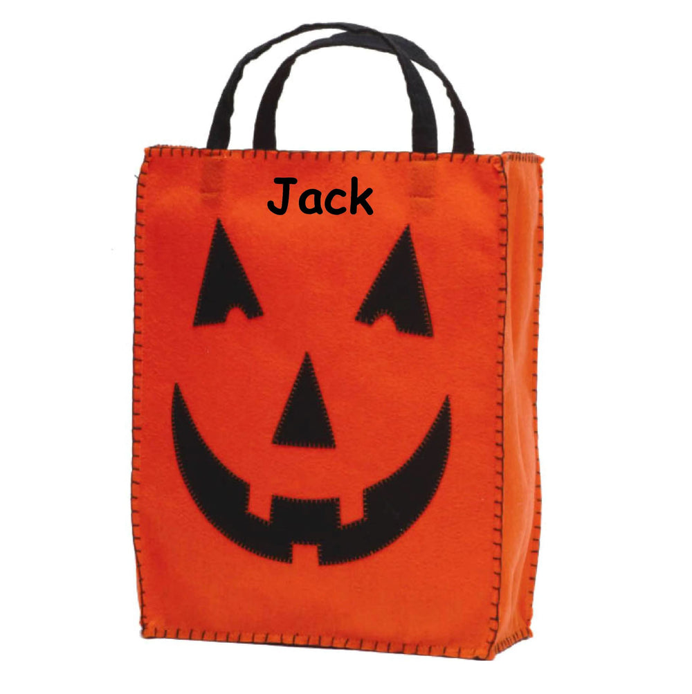 Classic Jack O'Lantern Trick or Treat Bag Halloween Bag Groovy Holiday 