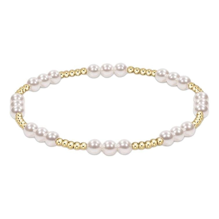 Classic Joy Pattern 4mm Bead Bracelet - Pearl Bracelet eNewton 