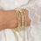 Classic Joy Pattern Bead Bracelet - Gold Bracelets eNewton 