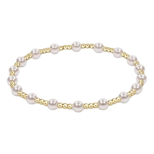 Classic Sincerity Pattern 4mm Bead Bracelet - Pearl Bracelet eNewton 