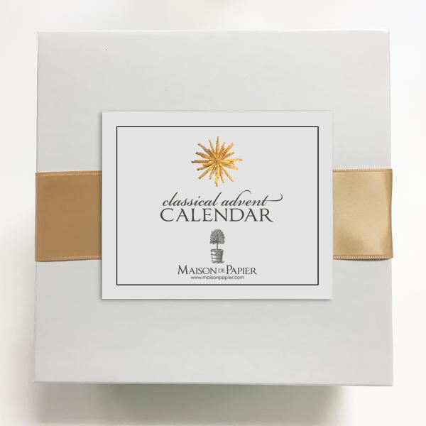 Classical Advent Calendar with Easel Stationery Maison de Papier 