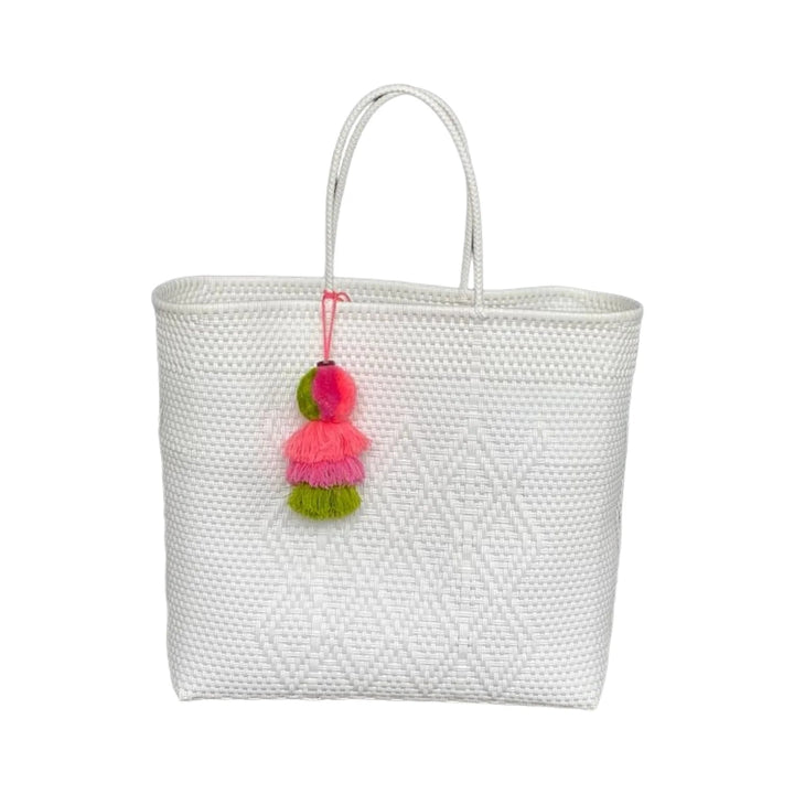 Cocoles All White Citron Bag - Large Beach Bag Squeeze De Citron 