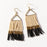 Colorblock Fringe Earrings Earrings Ink and Alloy Black and Ivory 
