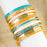 Colored Enamel Cuff Bangle Bracelet Marlyn Schiff Jewelry 