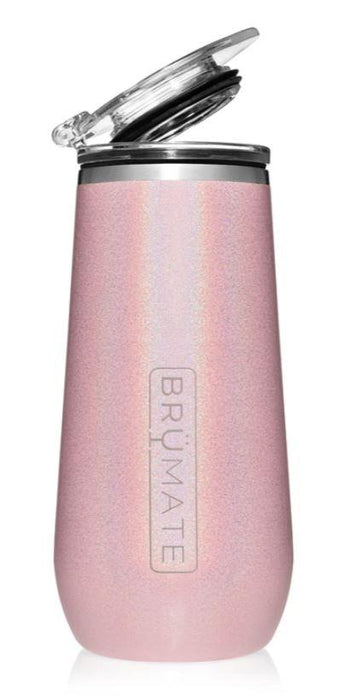 Colorful Oversized Champagne Flute Drinkware Brumate Glitter Blush 
