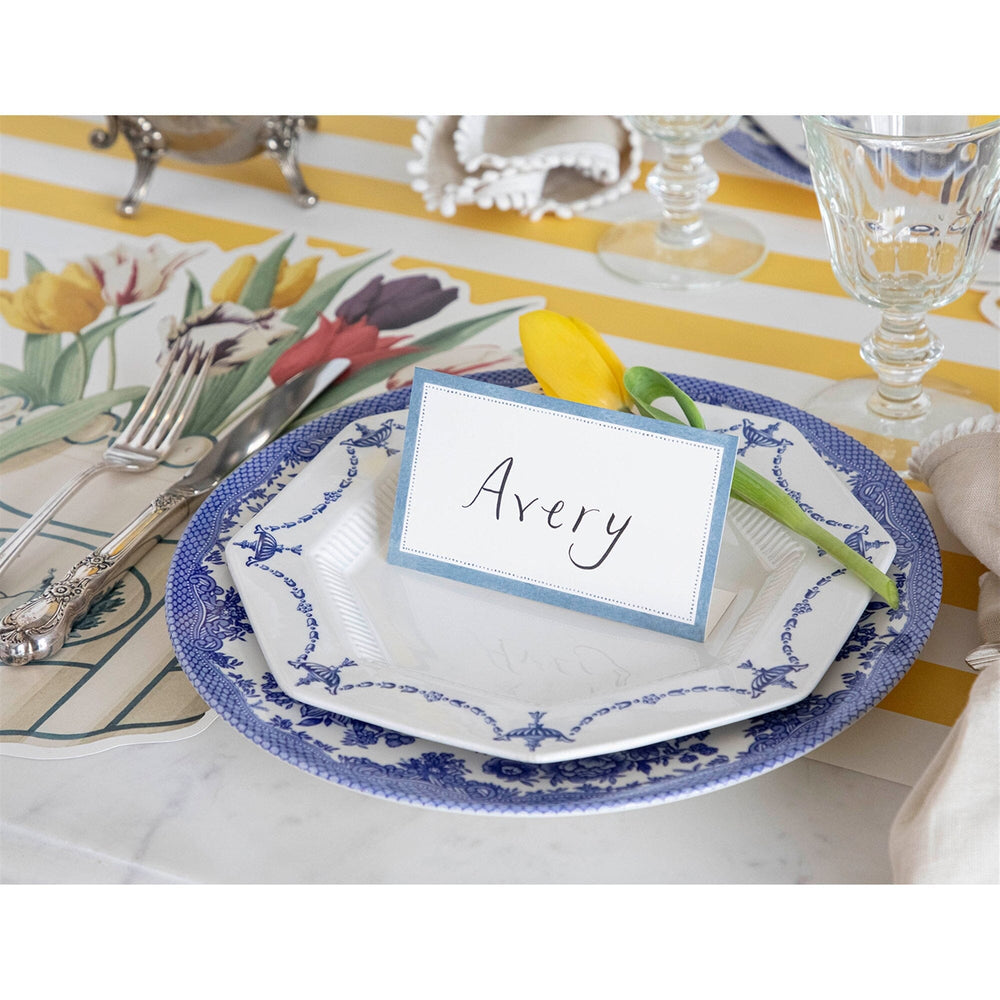 Cornflower Blue Place Cards Place Cards Hester and Cook 