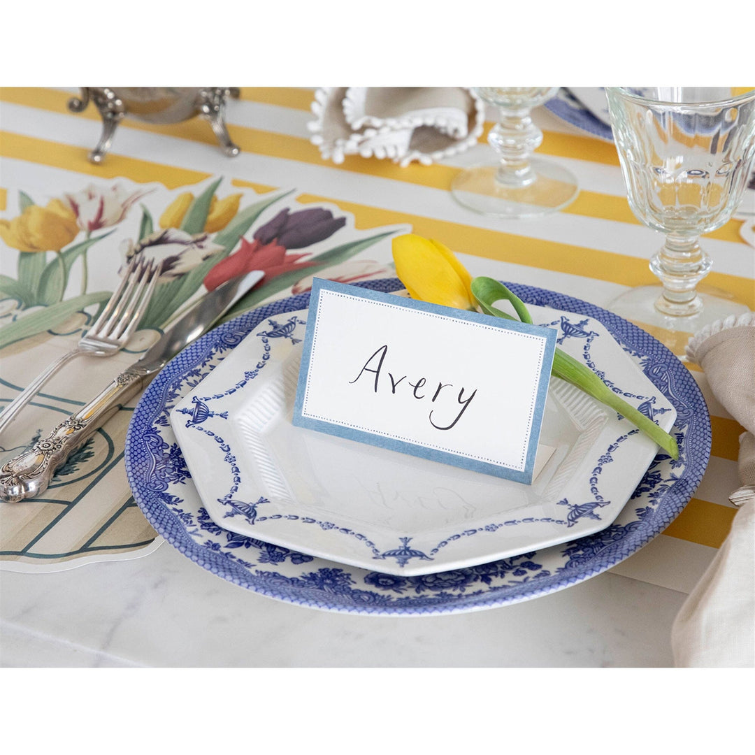 Cornflower Blue Place Cards Place Cards Hester and Cook 