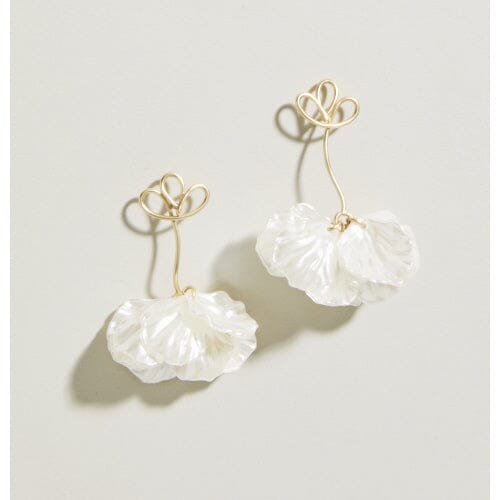 Corolla Stem Earrings - Pearl White Earrings Spartina 