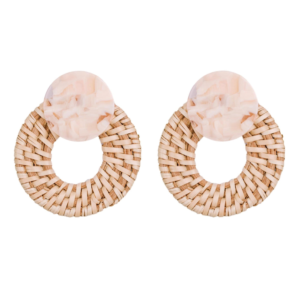 Cream Bali Doorknocker Earrings Earrings St. Armands Designs 