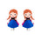 Cute Doll in Blue Dress Alligator Clips Hair Claws & Clips Lillies and Roses 