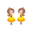 Cute Doll in Yellow DressAlligator Clips Hair Claws & Clips Lillies and Roses 