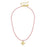 Dainty Beaded Cross Necklace - Light Pink Necklace Susan Shaw 