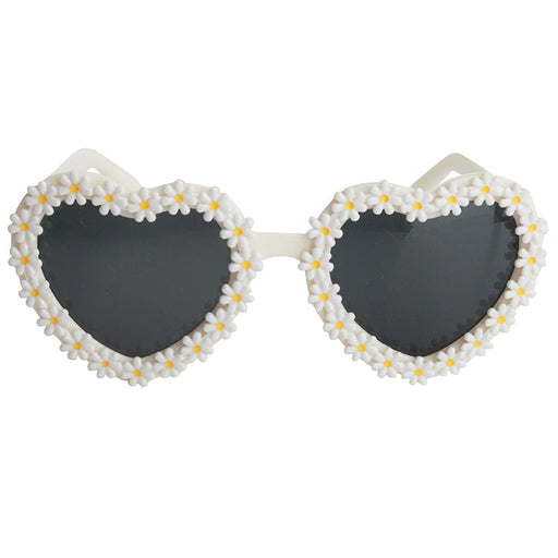 Daisy Heart Sunglasses Sunglasses Sparkle Sisters White 