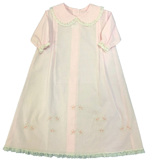 Daygown with Lace and Rosettes Dress Auraluz Newborn 