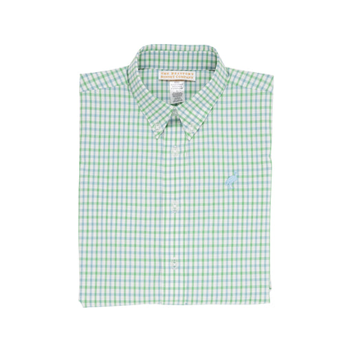 Dean's List Dress Shirt - Kiawah Kelly Green & Barrington Blue Chandler Check Boy Shirt Beaufort Bonnet 
