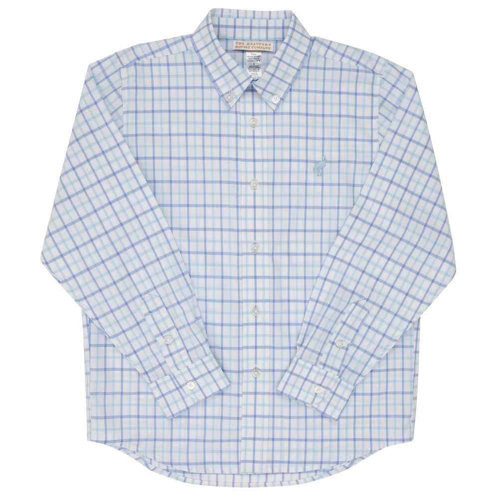 Dean's List Dress Shirt - Park City Periwinkle Chandler Check Boy Shirt Beaufort Bonnet 
