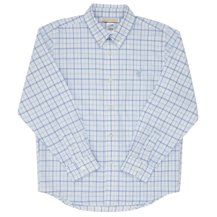 Dean's List Dress Shirt - Park City Periwinkle Chandler Check Boy Shirt Beaufort Bonnet 