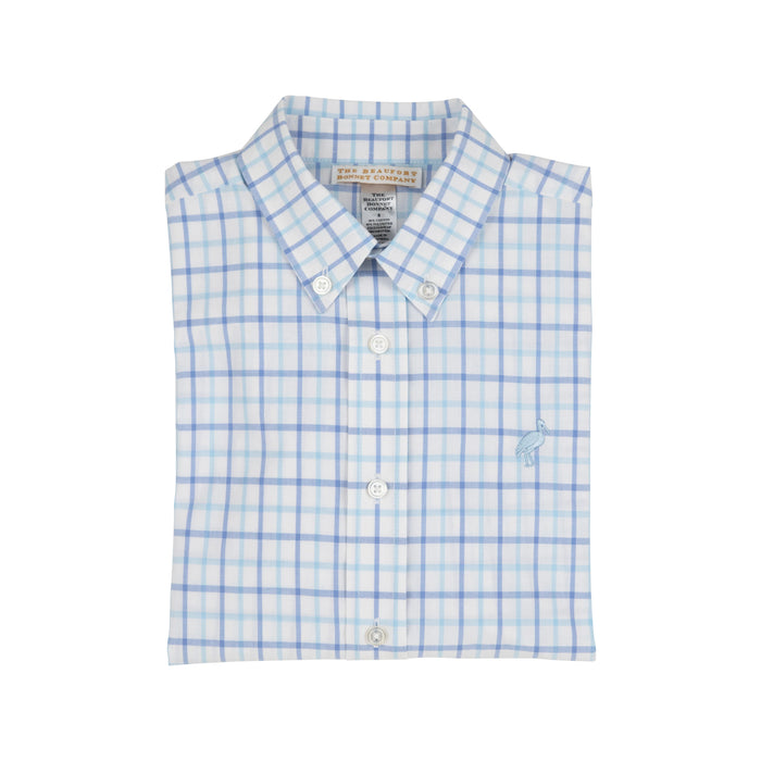 Dean's List Dress Shirt - Park City Periwinkle Chandler Check Boy Shirt Beaufort Bonnet 