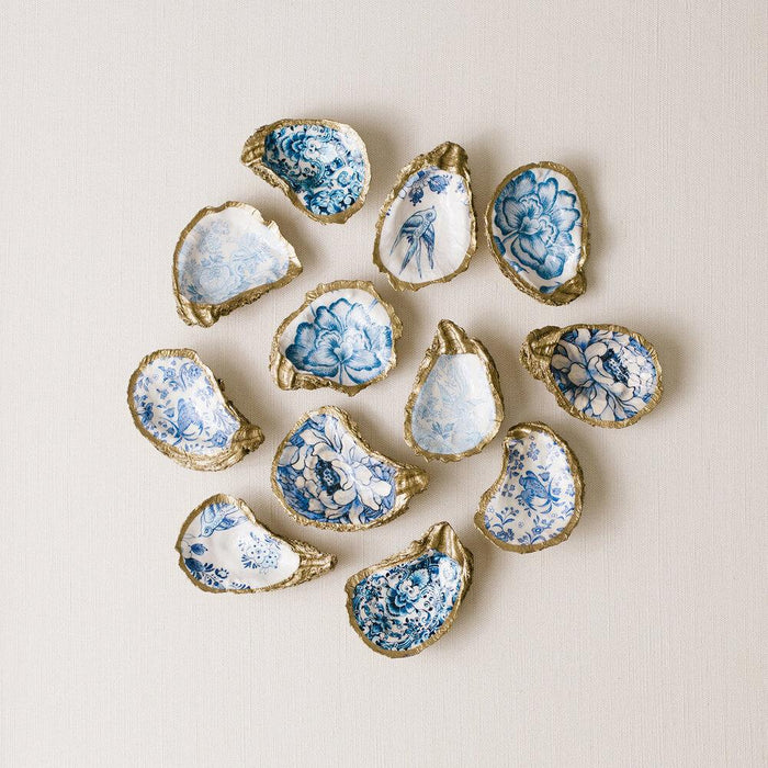 Decoupage Oyster Ring Dish Oyster Dish Grit and Grace Studio 