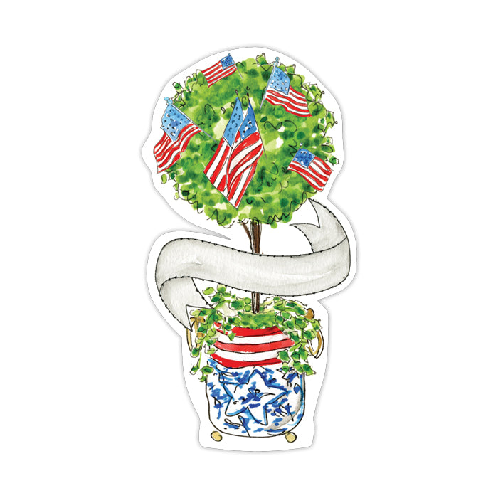 Die-Cut Accents - Patriotic Topiary Place Cards Rosanne Beck 
