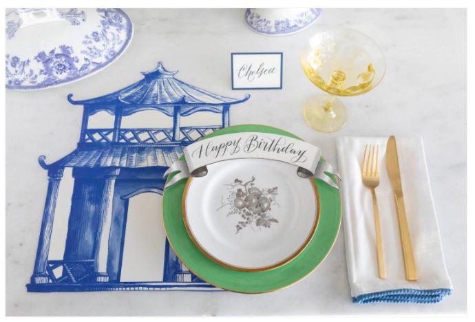 Die Cut Pagoda Placemat Placemats Hester and Cook 