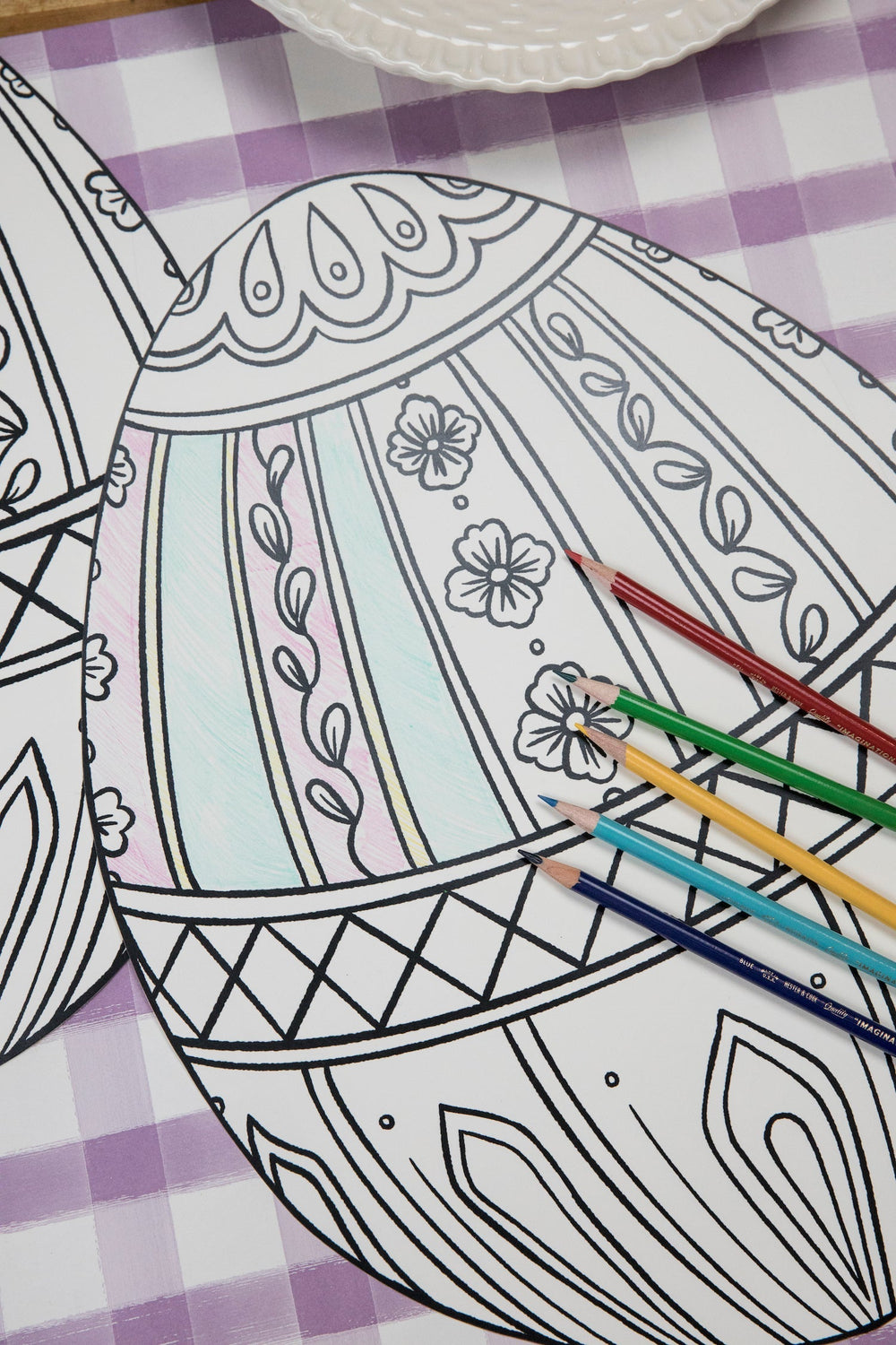 Die-Cut Placemat - Easter Egg Coloring Placemats Hester and Cook 