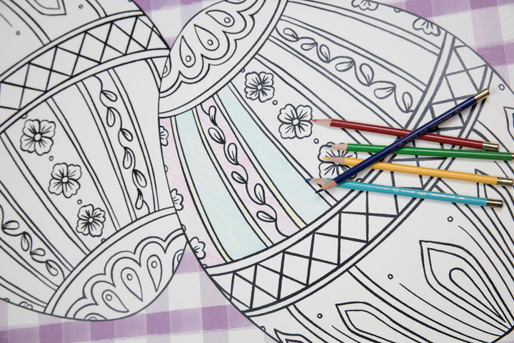 Die-Cut Placemat - Easter Egg Coloring Placemats Hester and Cook 