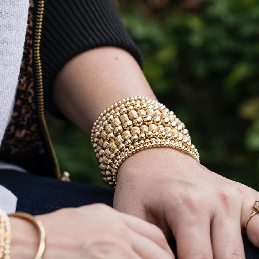 Dignity Gold 4mm Bead Bracelet Bracelet eNewton 