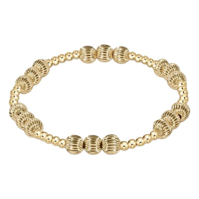 Dignity Joy Pattern 6mm Bead Bracelet - Gold Bracelet eNewton 6mm 