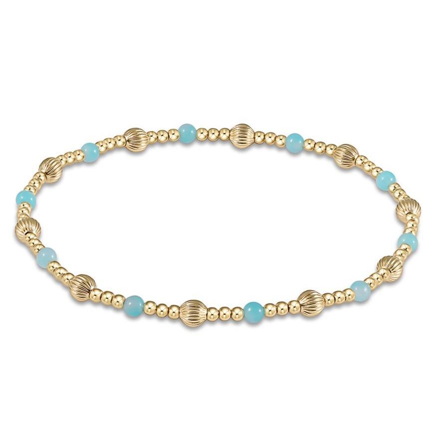 Dignity Sincerity Pattern 4mm Bead Bracelet Bracelet eNewton Amazonite 