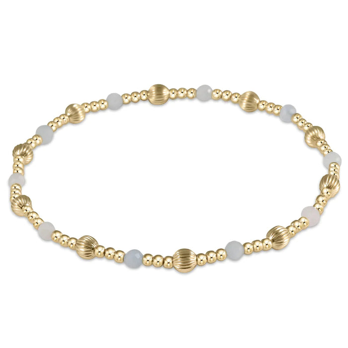 Dignity Sincerity Pattern 4mm Bead Bracelet - Gemstones Bracelet eNewton Aquamarine 