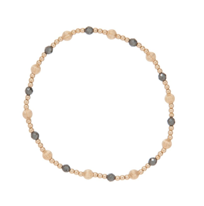 Dignity Sincerity Pattern 4mm Bead Bracelet - Gemstones Bracelet eNewton Faceted Hematite 